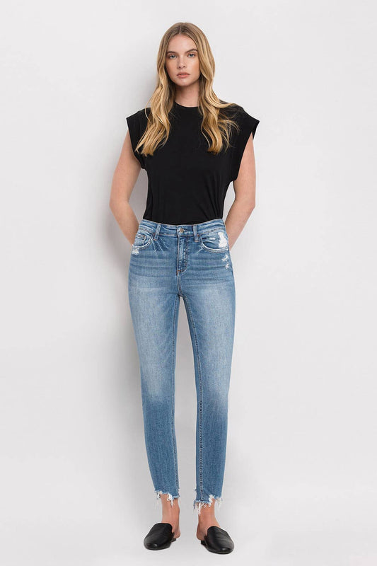 High Rise Ankle Skinny Jeans