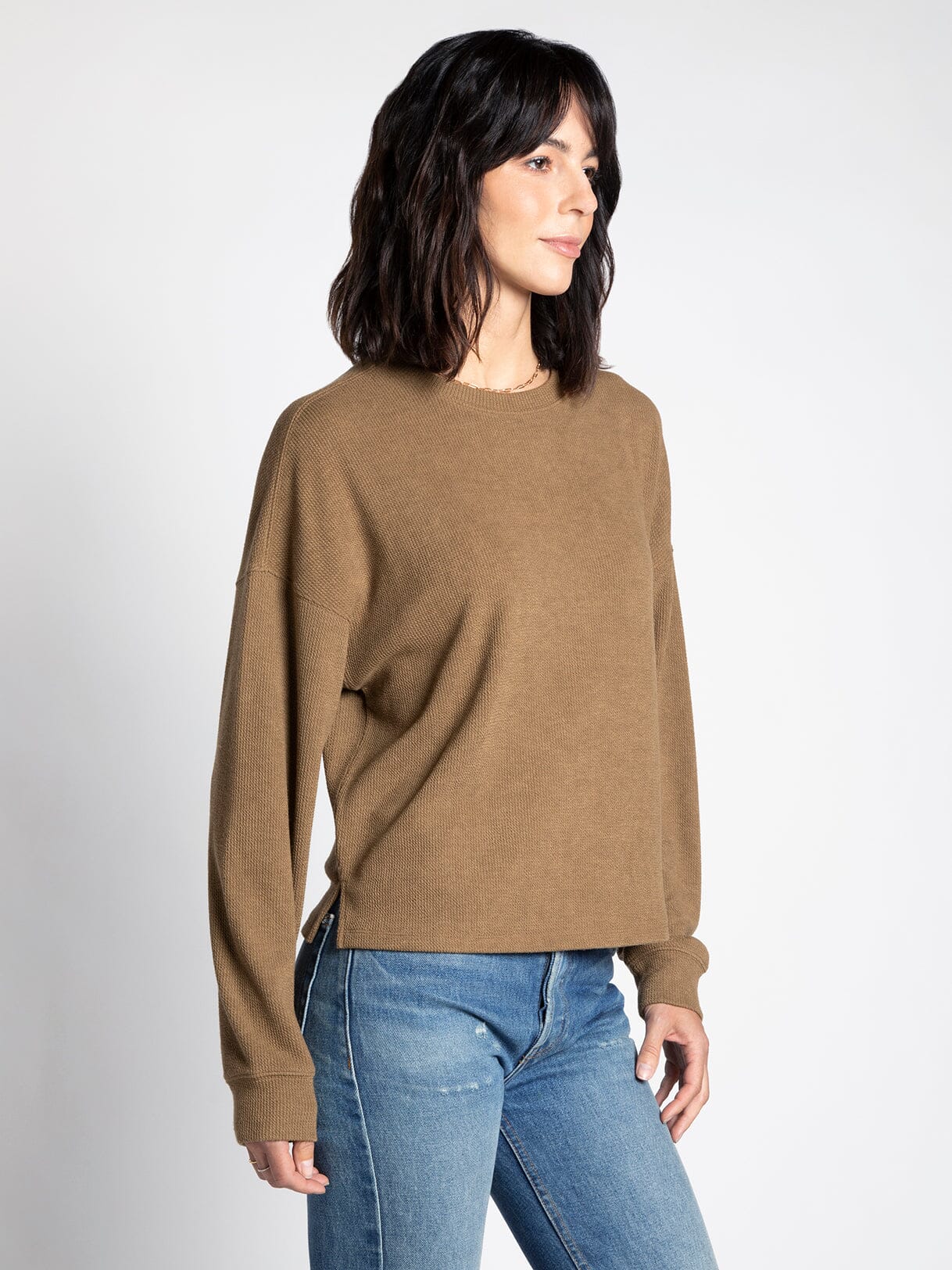 Darlene Top in Brown Moss