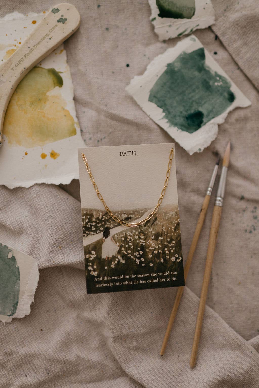 Path | Christian Necklace | Minimal Jewelry | Christian Gift: 16"