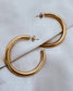 Ethel Gold Hoop Earrings LARGE 2"