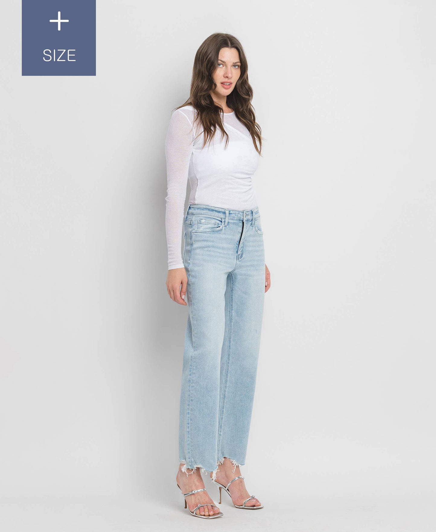 The Slim Wide Leg Jean in Plus Size