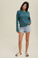 Willa Knit Ribbed Sweater in Teal