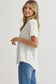 Classic V-Neck Blouse in Off White