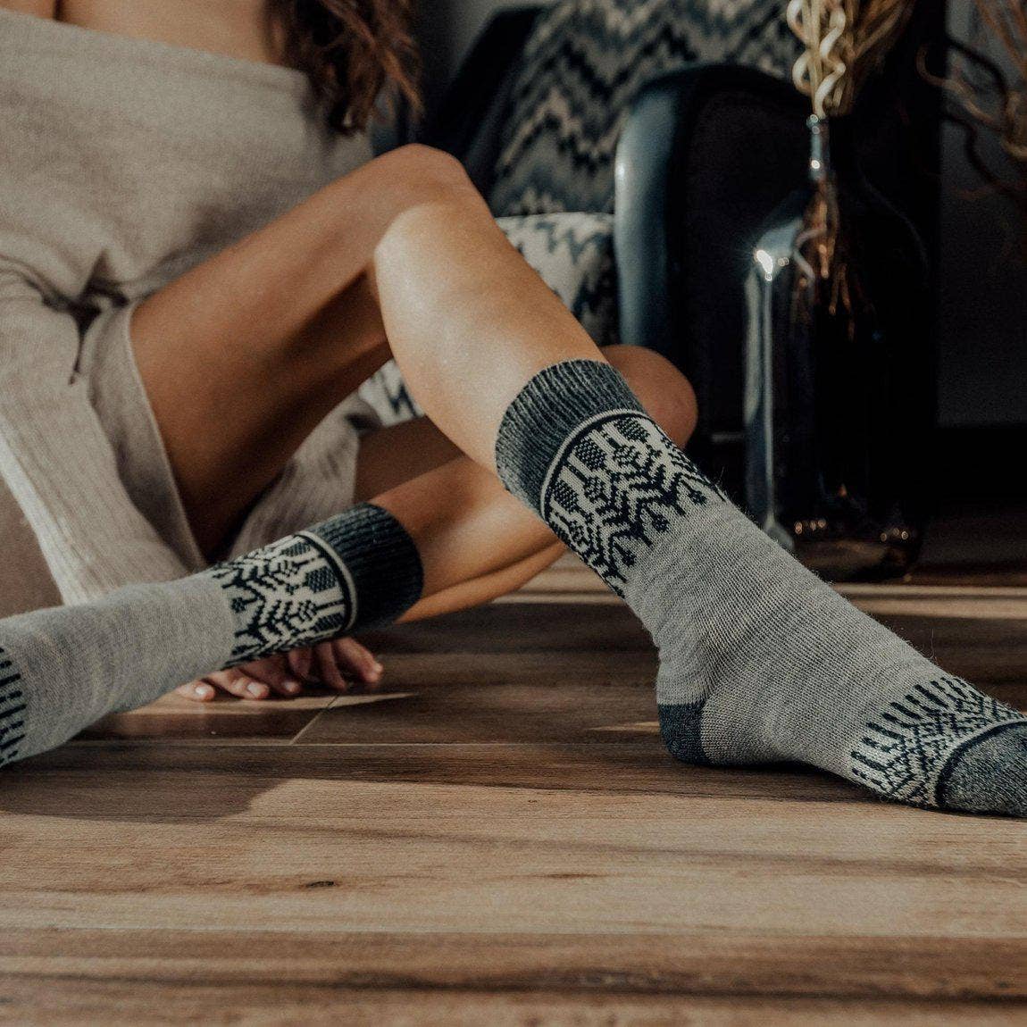 Yule - Ash Nordic Wool Socks