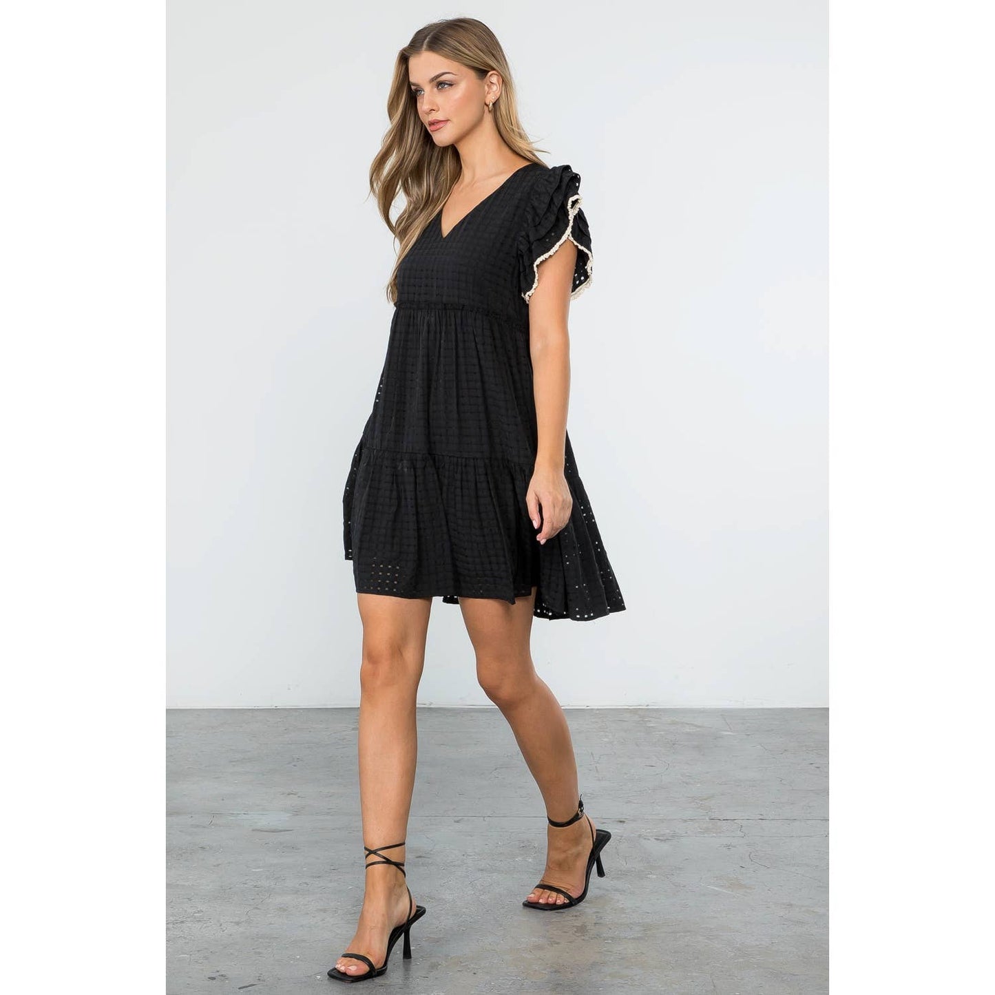 Belleann Flutter Sleeve Mini Dress