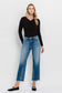 High Rise Crop Straight Jeans