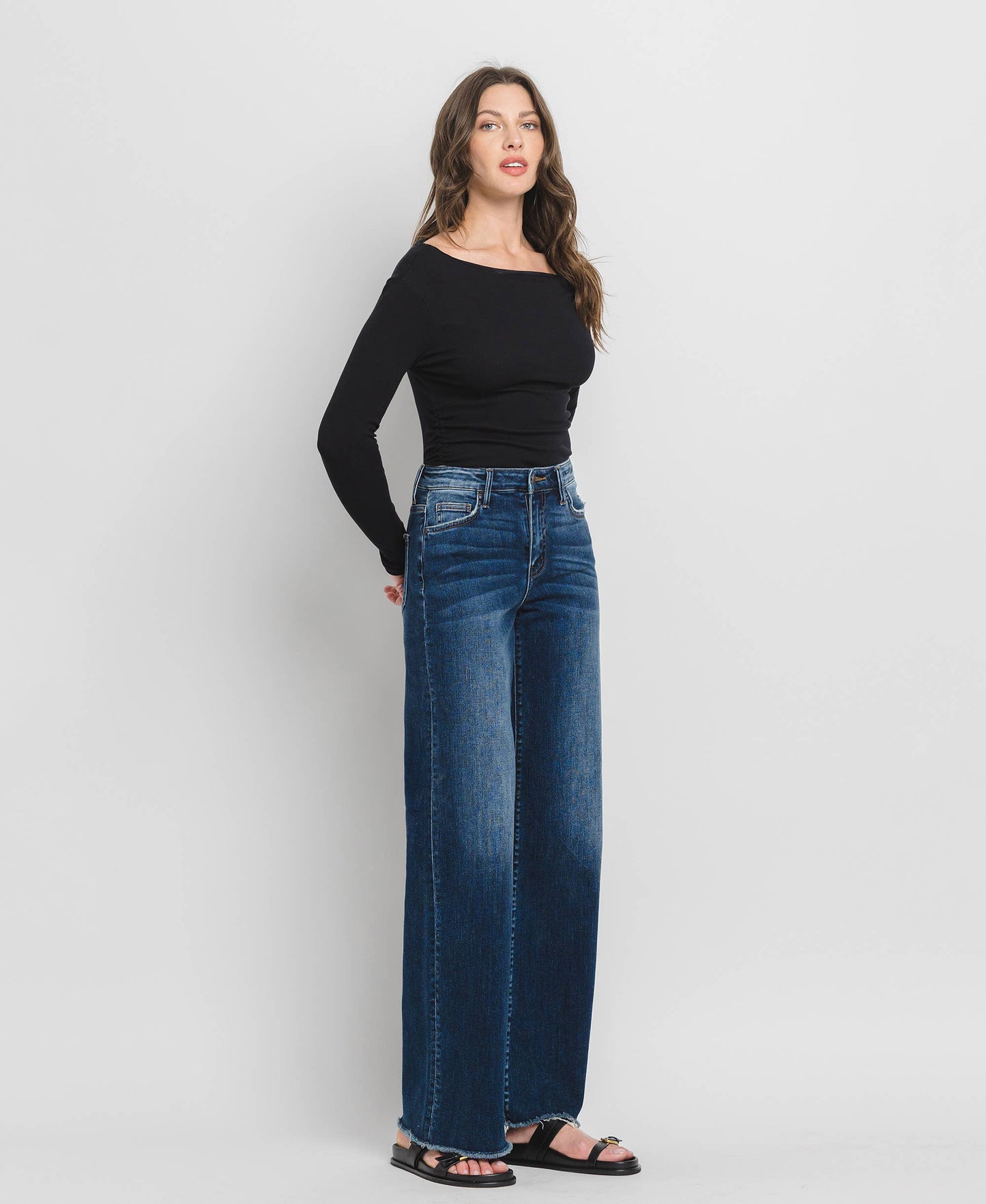 Dark Wash Wide Leg Jeans