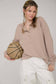 Falling For It Taupe Long Sleeve