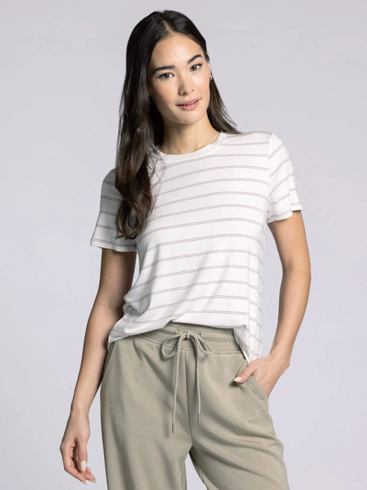 Nikkie Tee in Desert Green Stripe