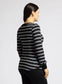 Stacy Top in Black and White Stripe