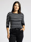 Stacy Top in Black and White Stripe