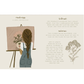 Front of informational card with illustrations and text about Bithiah's story