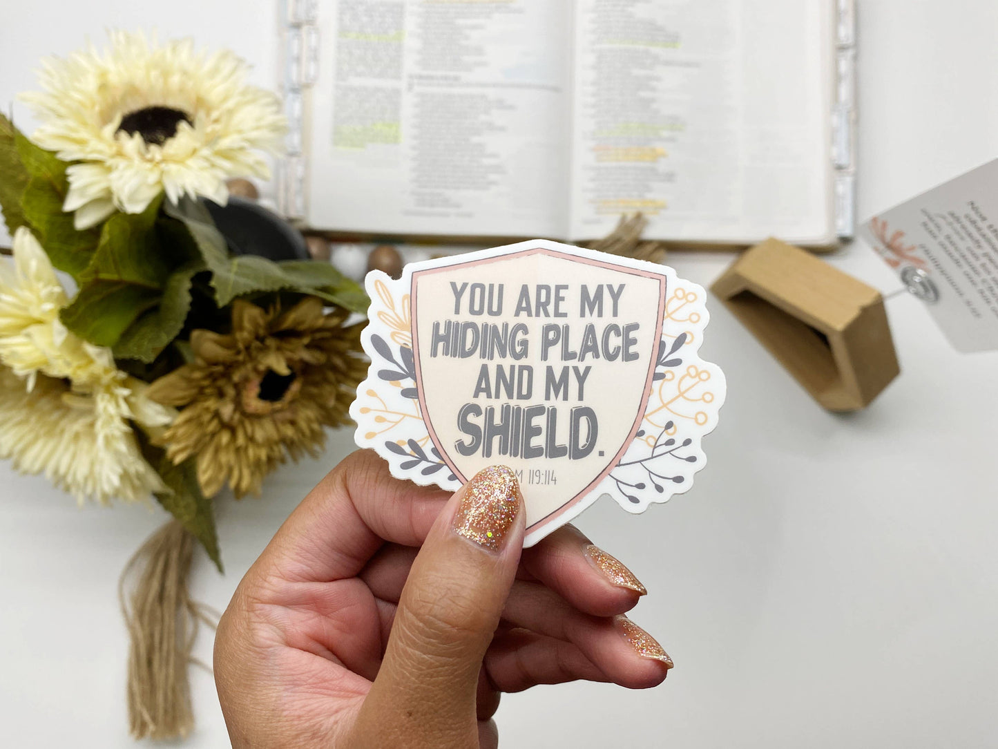 You Are My Hiding Place and My Shield - Vinyl Sticker