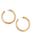 Ethel Gold Hoop Earrings LARGE 2"