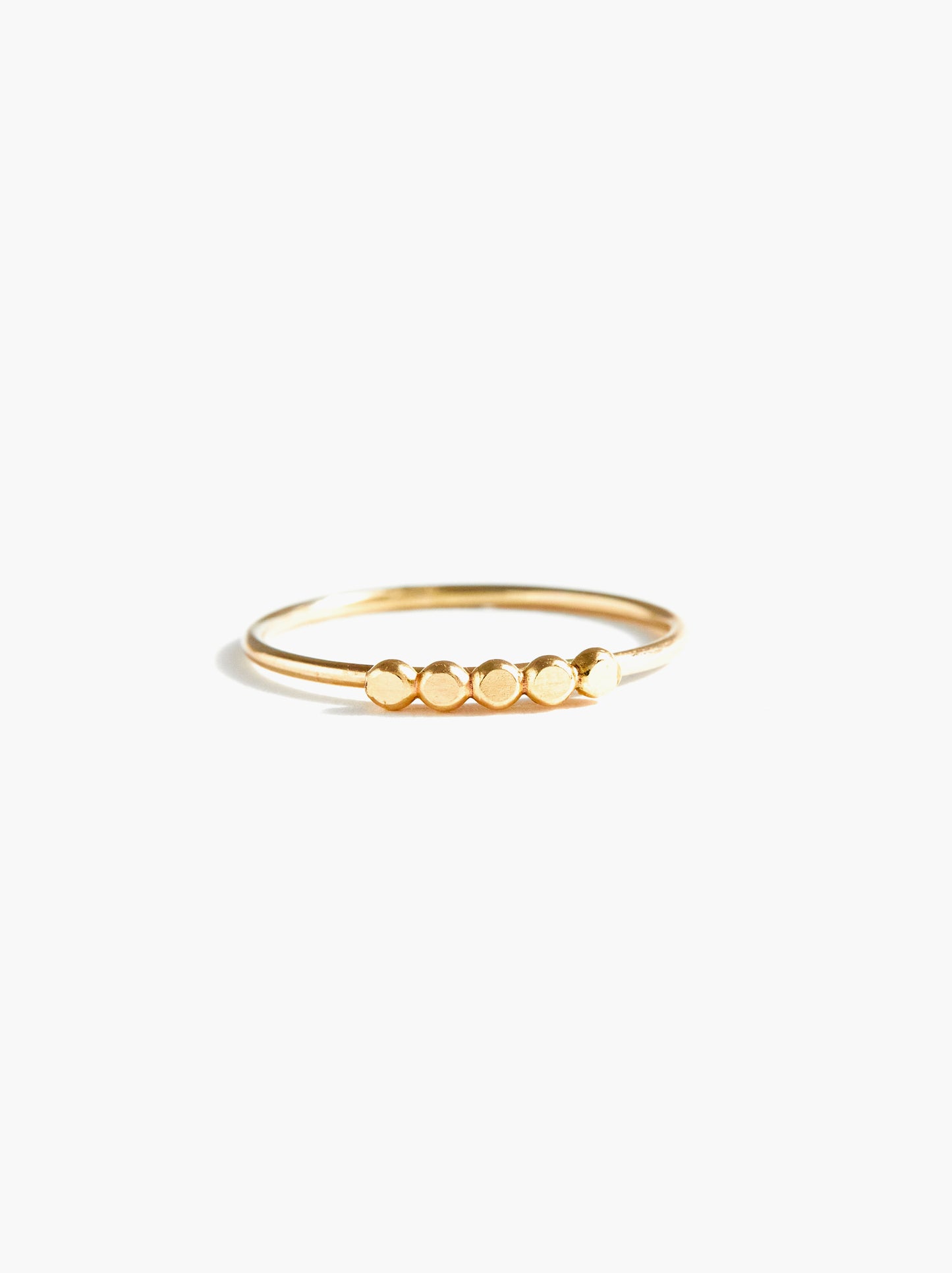 Gold Selma Five Dot Stacking Ring